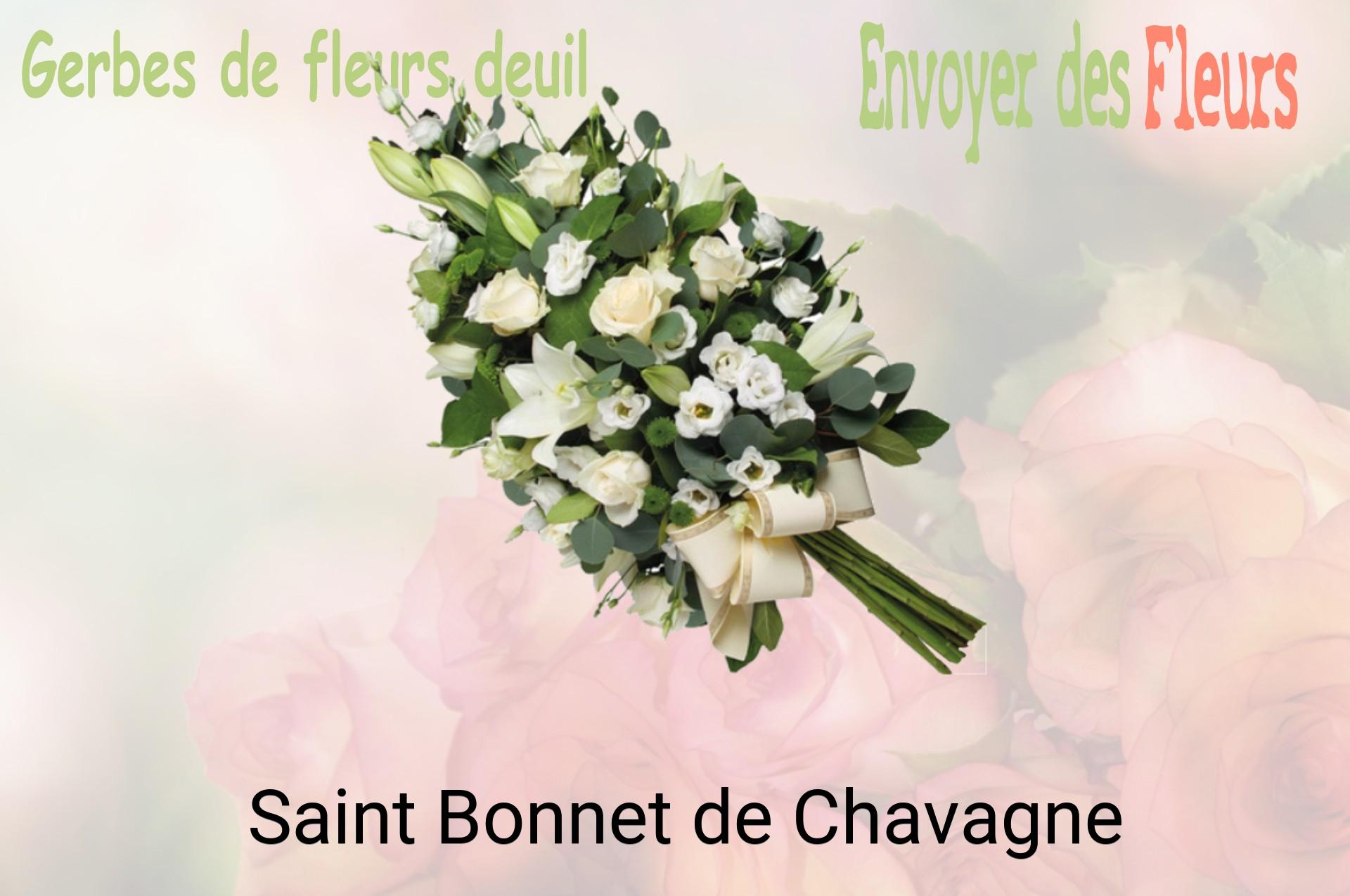Gerbe de fleurs de deuil livrée à Saint-Bonnet-de-Chavagne